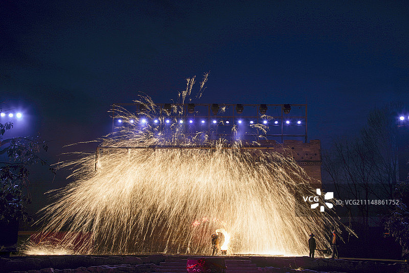 蔚县打树花图片素材