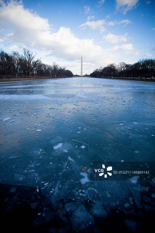 华盛顿特区倒影池图片素材