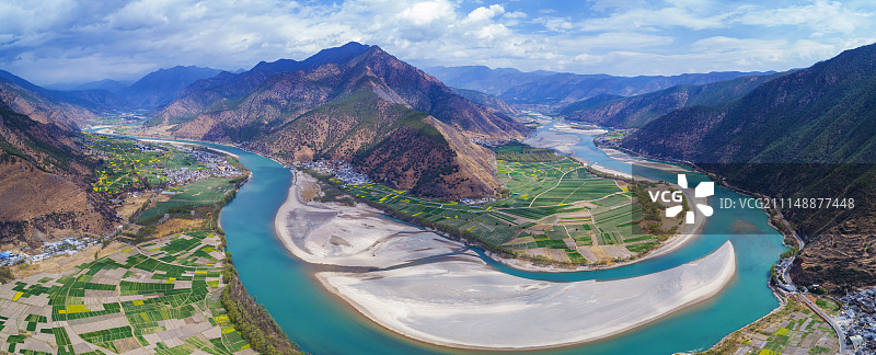 长江第一湾图片素材