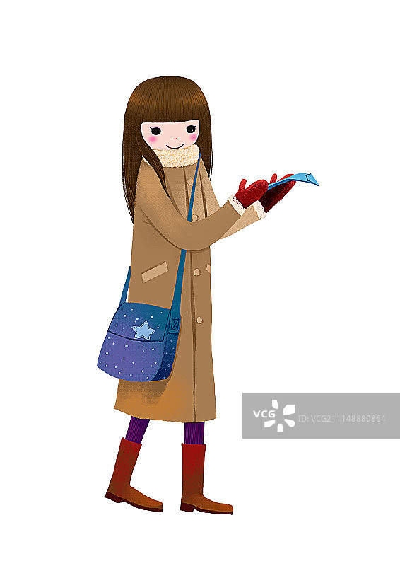 背景分离人物系列组图共3000多幅-看信的女孩图片素材