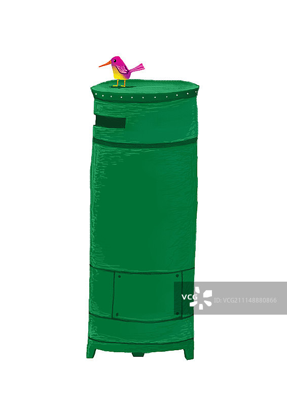 背景元素组图-绿色信箱图片素材