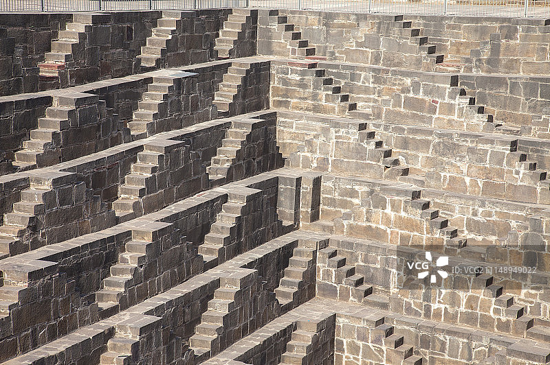 月亮水井,地下宫殿,印度图片素材