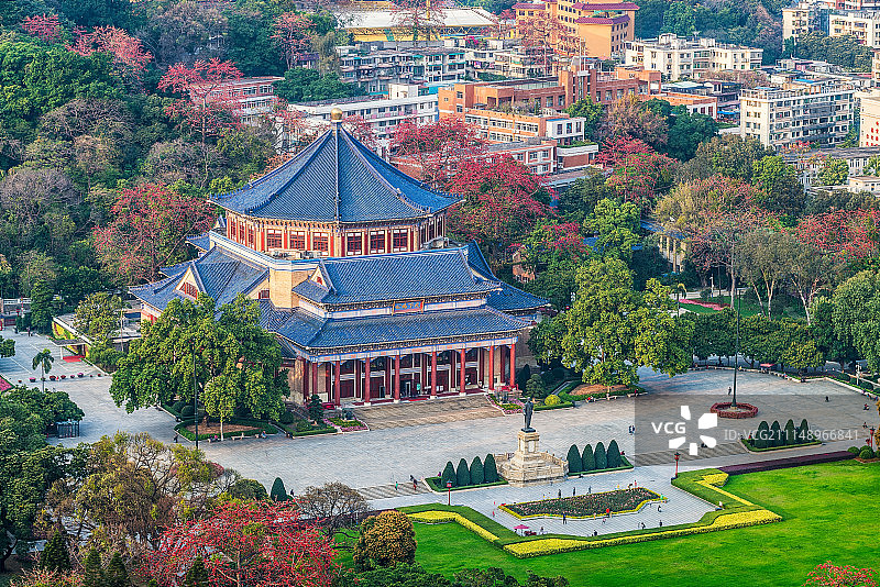 广州城市风光，中山纪念堂图片素材