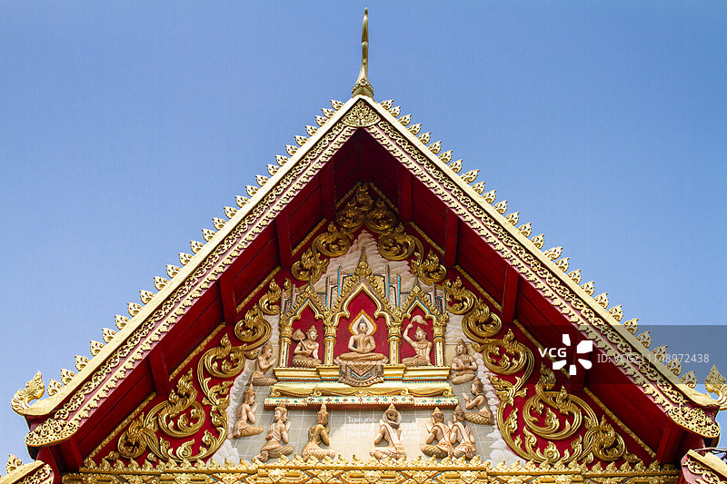 塔銮佛龛顶部浮雕特写图片素材