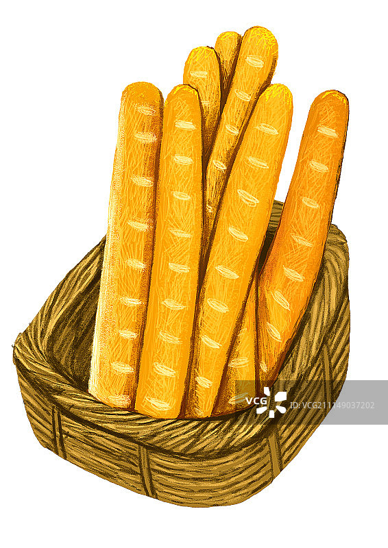 插画元素-面包图片素材