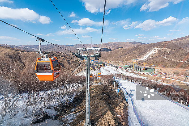 滑雪索道图片素材