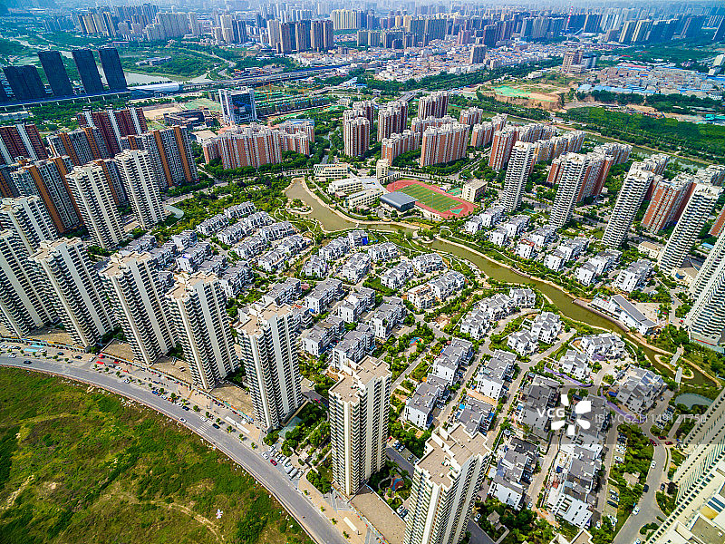 航拍房地产项目图片素材