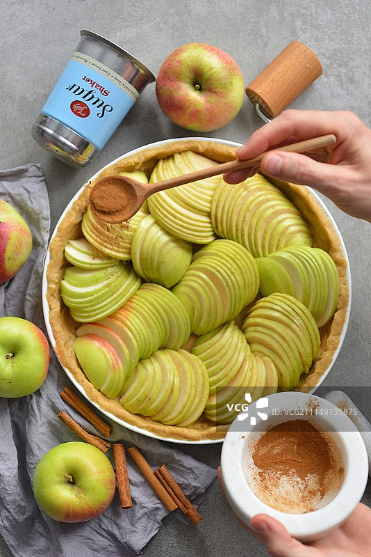 苹果馅饼制作步骤图片素材