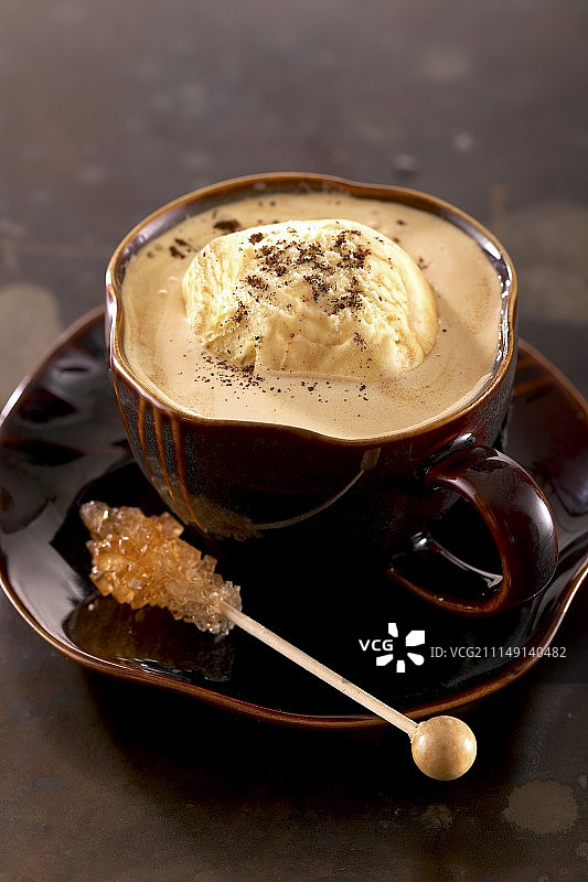 阿芙佳朵（浓缩咖啡加香草冰淇淋，意大利）图片素材
