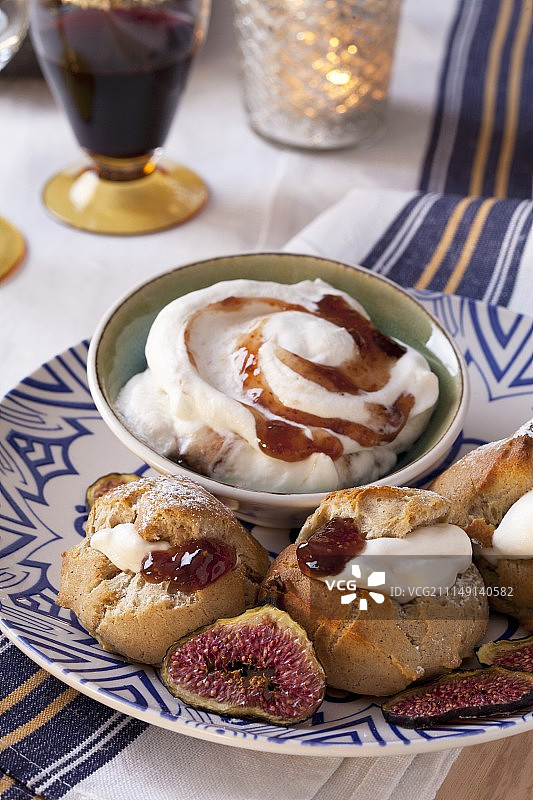 无花果奶油奶油夹心饼干图片素材