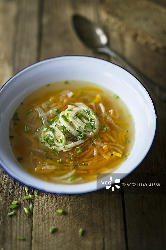 鸡汤面片图片素材