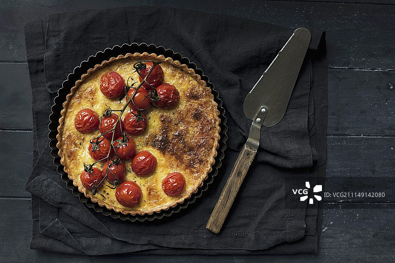 奶酪番茄馅饼图片素材