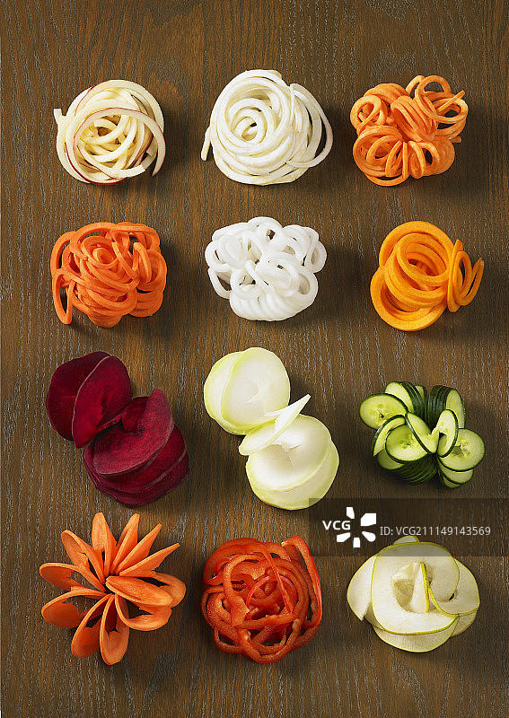 螺旋切割蔬菜图片素材