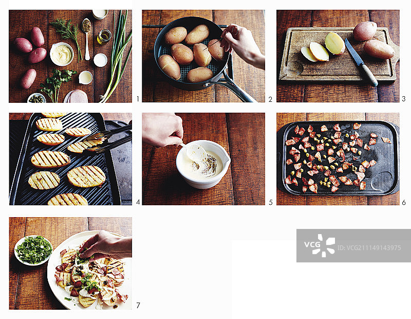 如何制作培根酸豆烤土豆图片素材