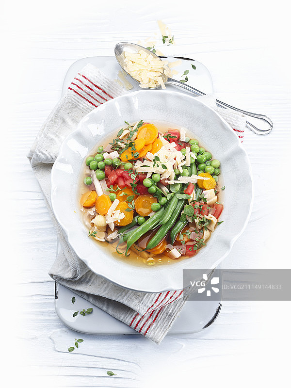 帕尔马干酪蔬菜汤图片素材