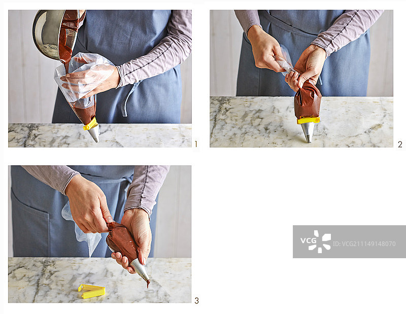 正在填充的裱花袋图片素材