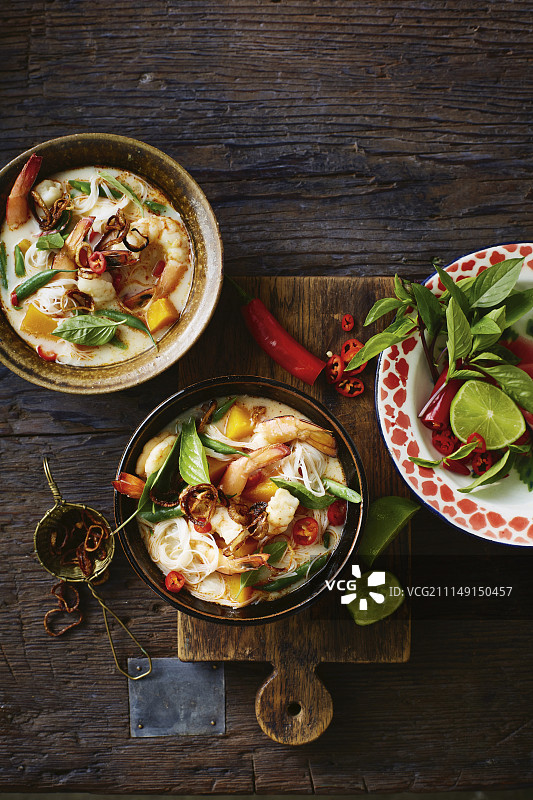 泰式南瓜鲜虾汤图片素材