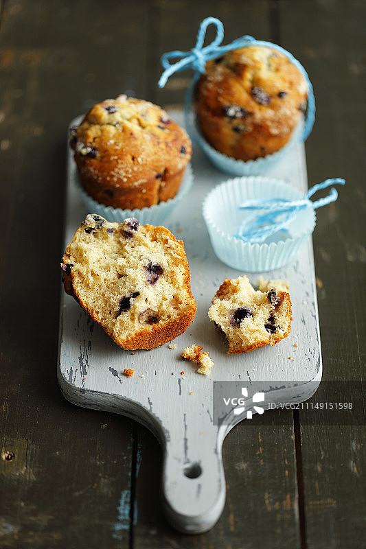 蓝莓松饼图片素材