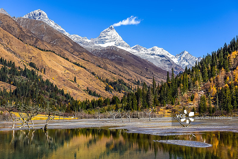 四川省四姑娘山景区双桥沟风光图片素材