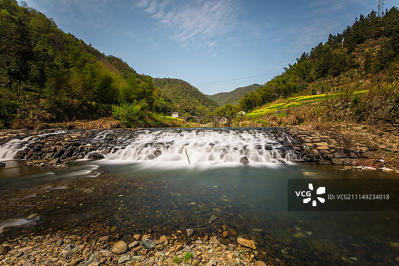 安徽石潭油菜花风光图片素材