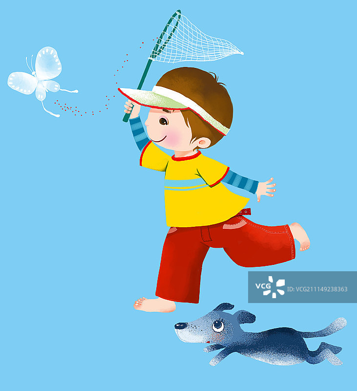 背景分离人物系列组图共3000多幅-捉蝴蝶图片素材