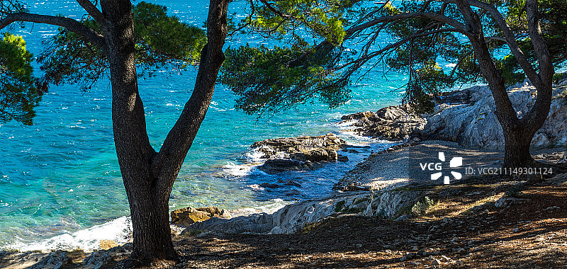 十月海滩风光图片素材