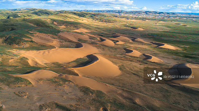 沙丘 航拍 弧形图片素材