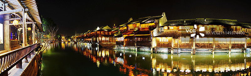 西门夜景图片素材
