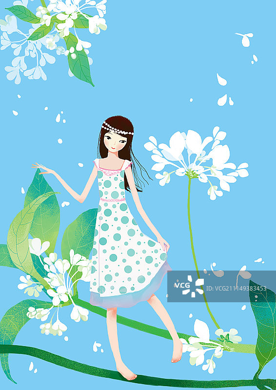 背景分离人物系列组图共3000多幅-站在桂花枝头舞蹈图片素材