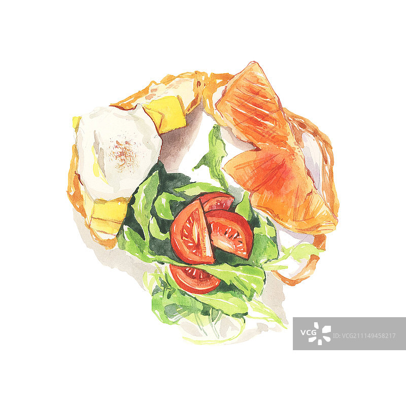 三文鱼沙拉图片素材