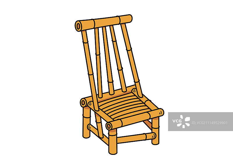 竹编椅子图片素材