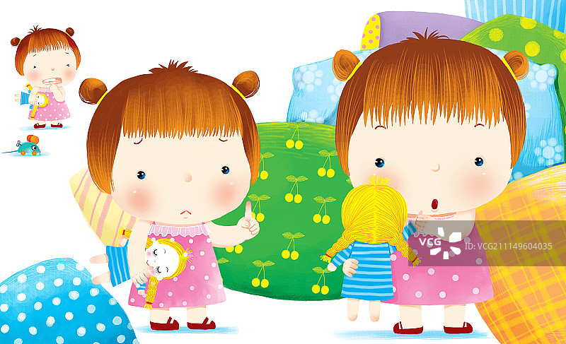 绘本插画系列-妈妈的手影戏共5副5-1图片素材