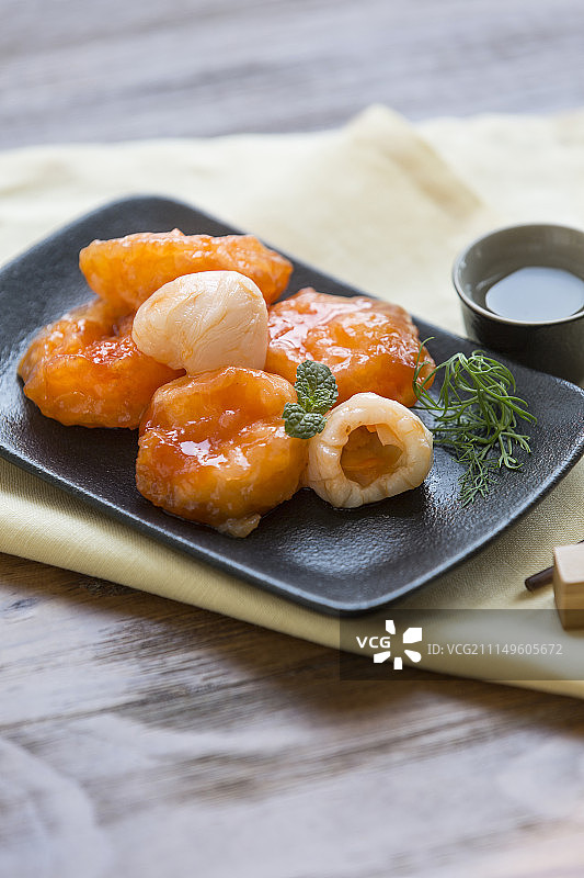 中国菜荔枝虾球图片素材