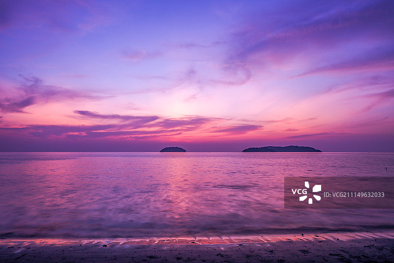 海边的落日图片素材