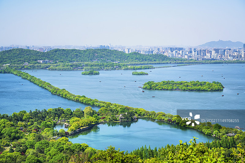 杭州西湖苏堤图片素材