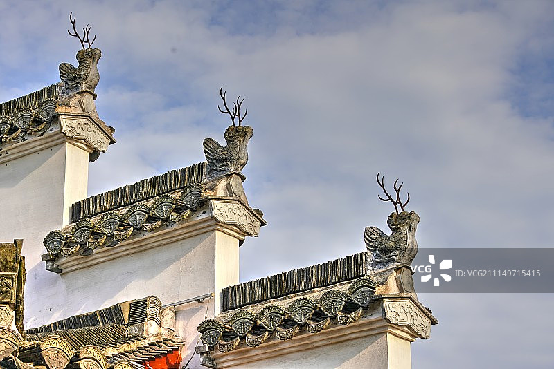 安徽黄山宏村西递歙县油菜花图片素材