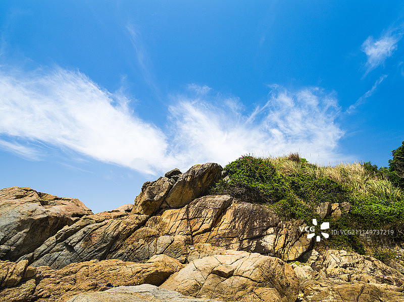 南燕湾礁石图片素材