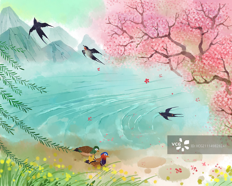 春天插画图片素材