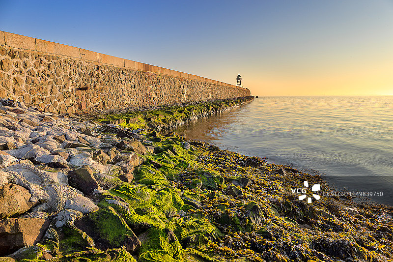 威廉港的防波堤图片素材