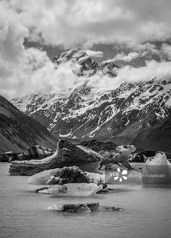 新西兰坎特伯雷库克山图片素材