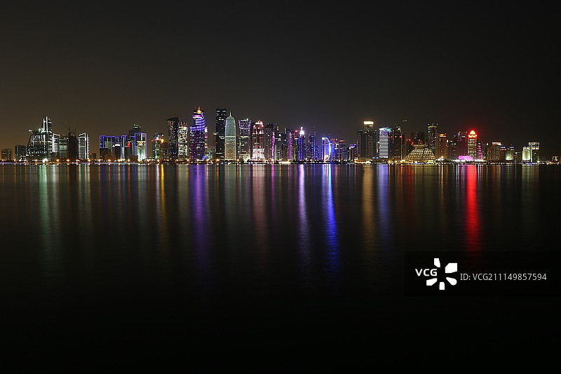 多哈夜景图片素材