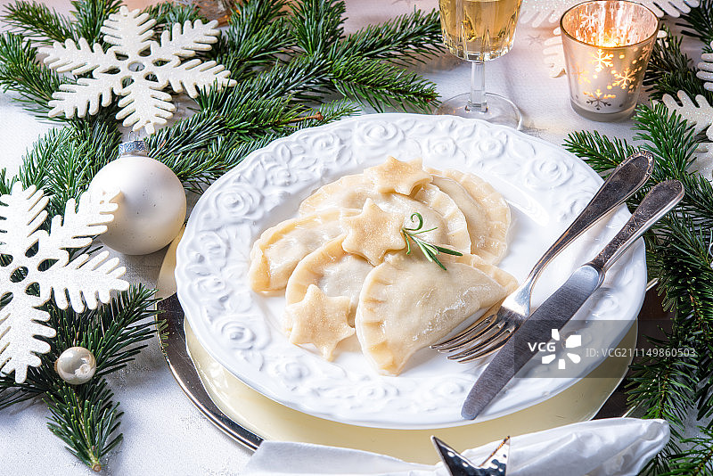传统圣诞节饺子图片素材