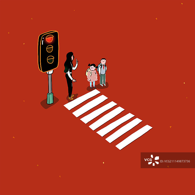 金融110-过马路图片素材