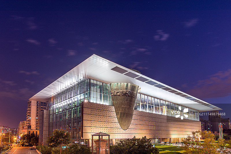 首都博物馆夜景图片素材