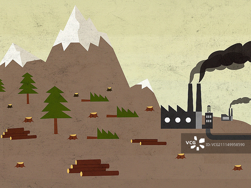 滥砍滥伐图片素材