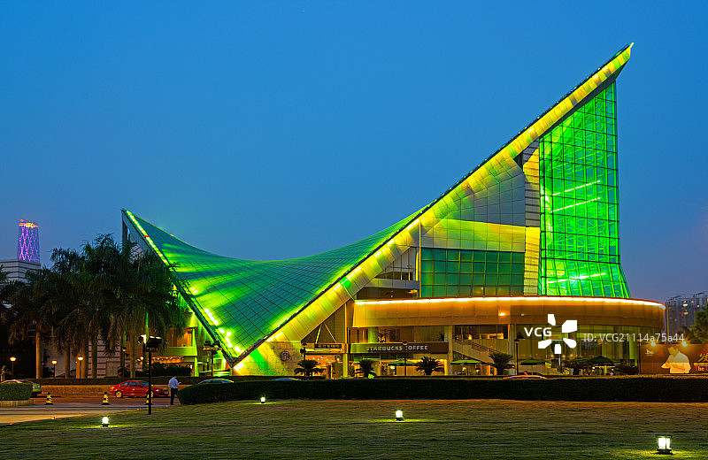 广州星海音乐厅夜景图片素材