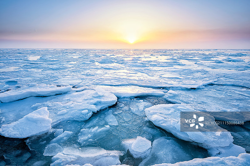 冰海日出图片素材