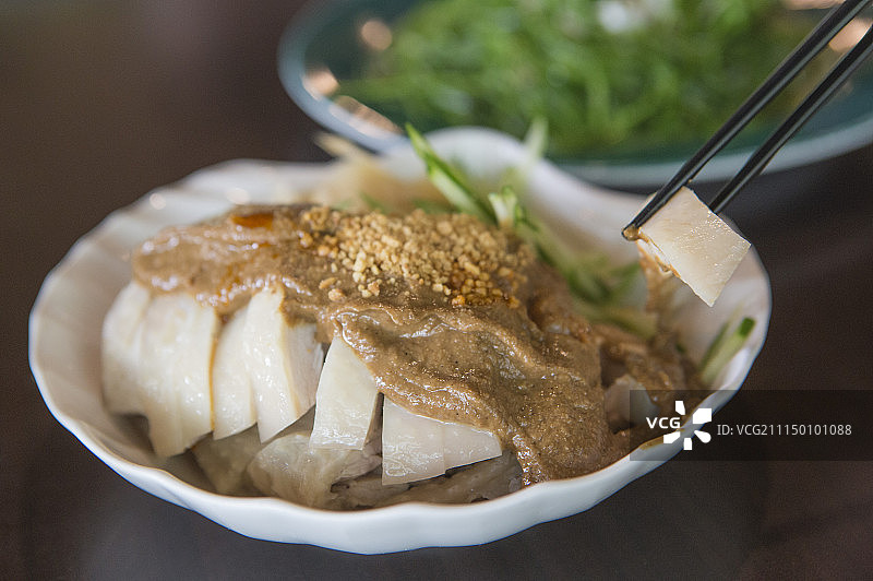 一盘口水鸡图片素材