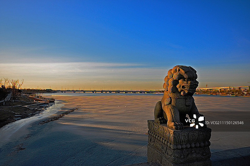 卢沟桥的石狮图片素材