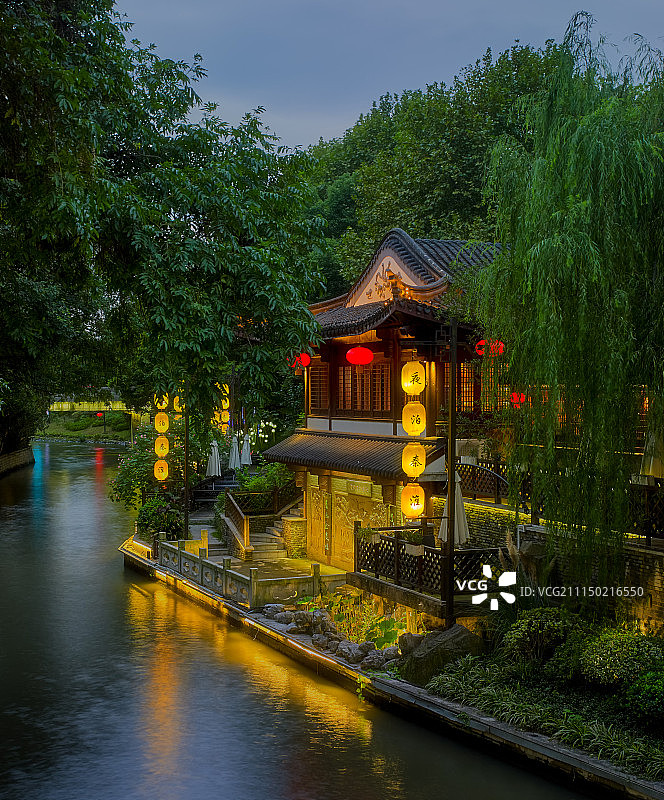 灯火桃叶渡图片素材